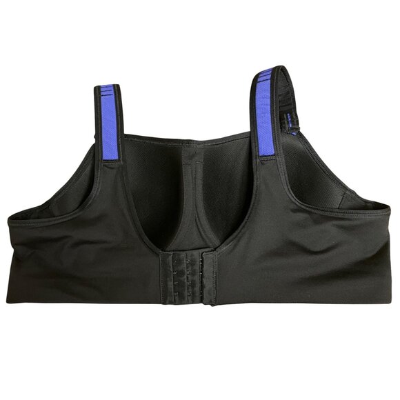 Soma Sport Max Support Contour Underwire Sports Bra Black Blue Sz 38A 051601 - Picture 3 of 6